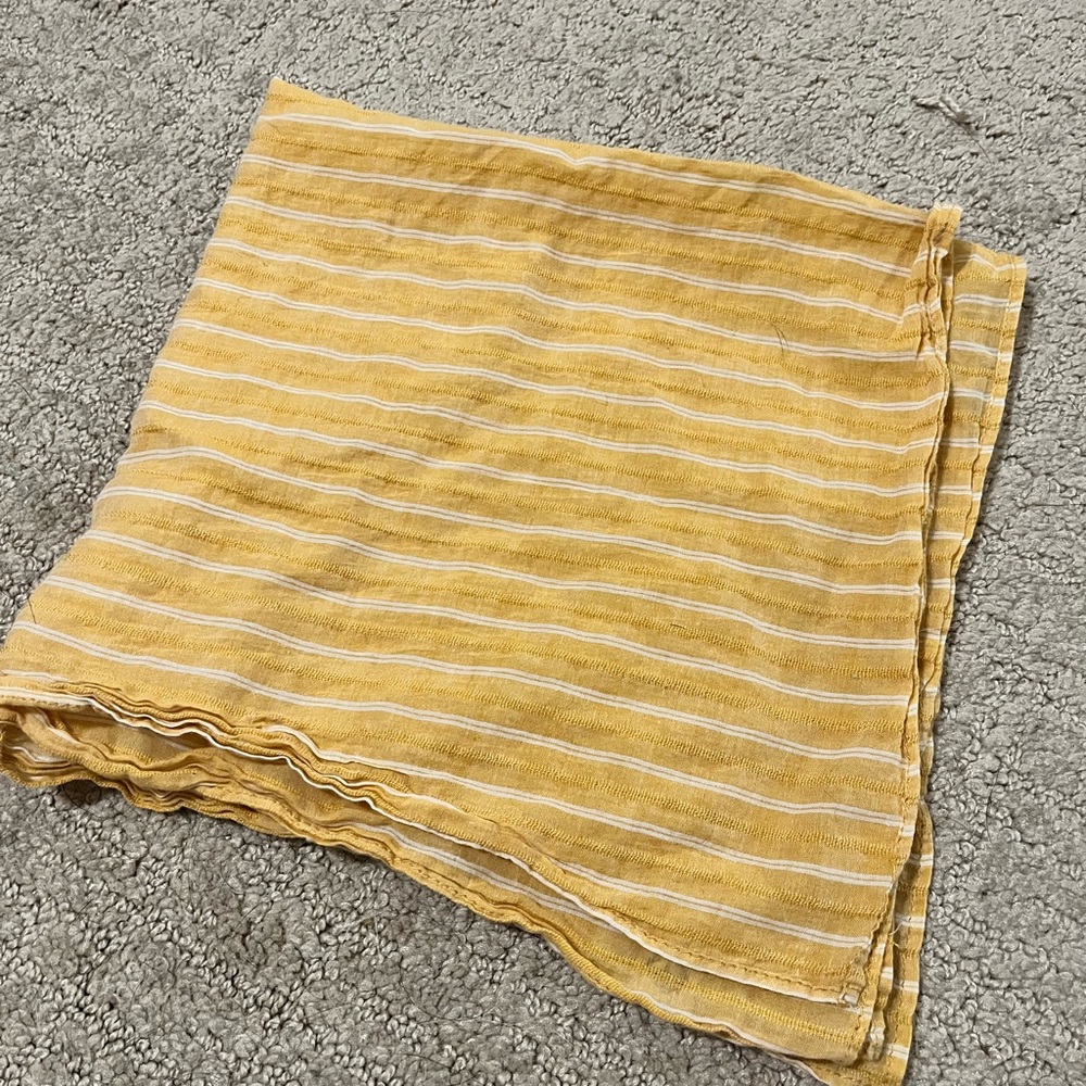 Yellow Striped Handkerchief/Neck Scarf